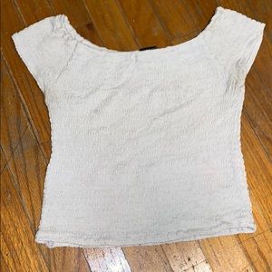 White Ruffled top